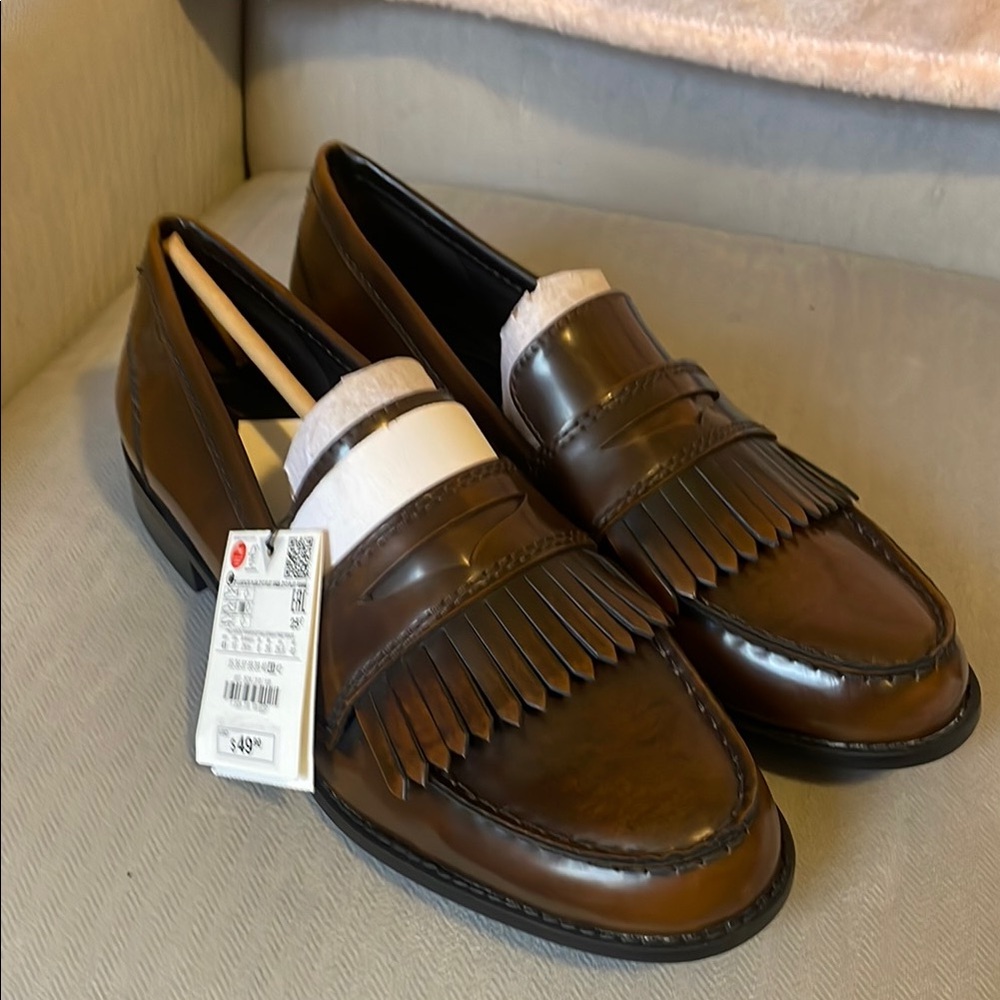 Women’s Zara penny loafers, size 41/10
